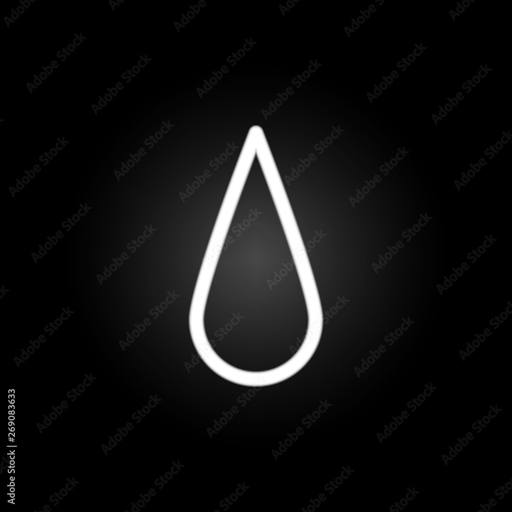 Poster drop sign neon icon. elements of weather set. simple icon for websites, web design, mobile app, info