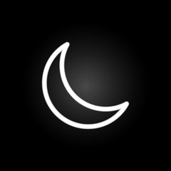 Fototapeta na wymiar moon sign neon icon. Elements of weather set. Simple icon for websites, web design, mobile app, info graphics