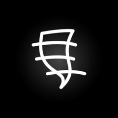 tornado sign neon icon. Elements of weather set. Simple icon for websites, web design, mobile app, info graphics