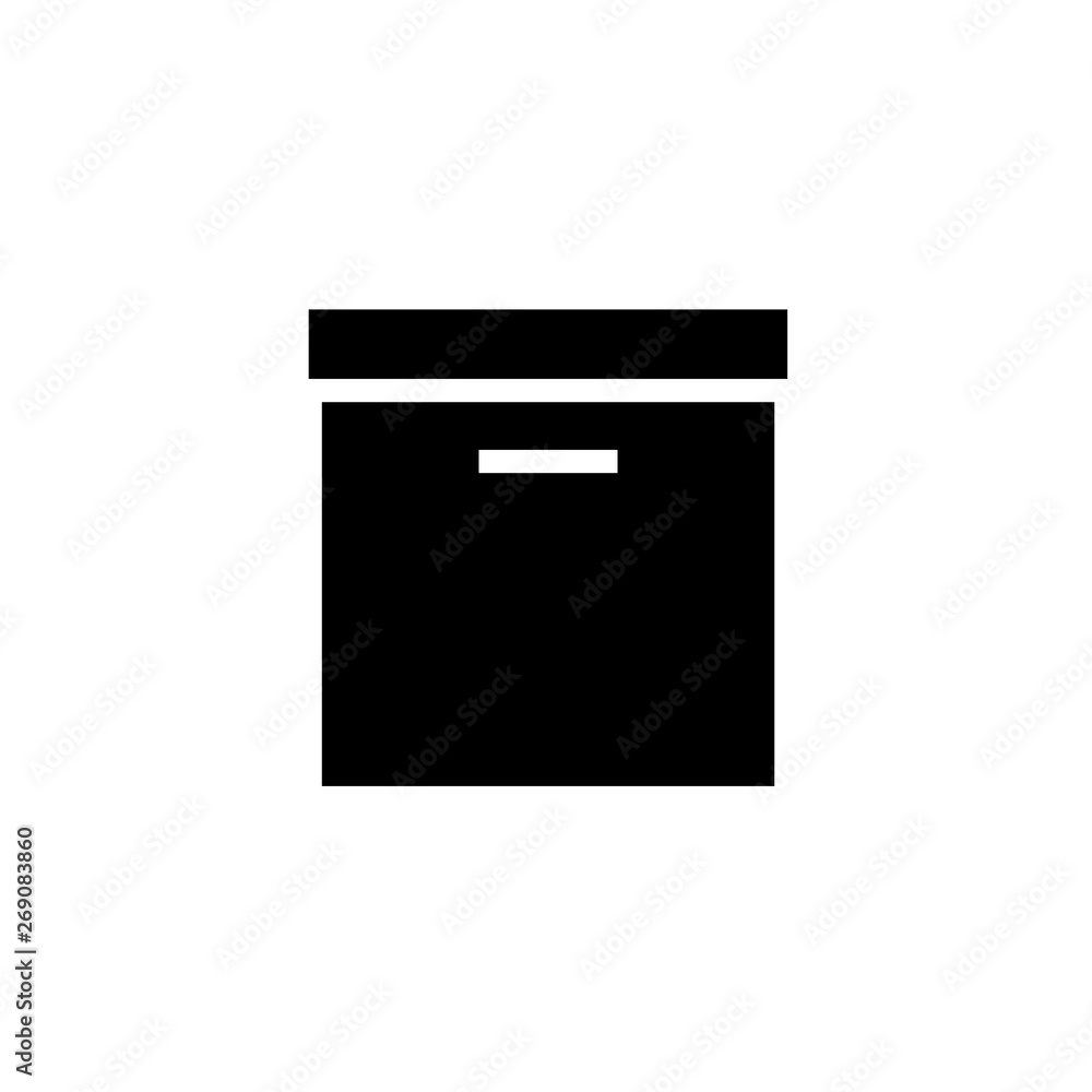 Poster box icon on background for graphic and web design. simple vector sign. internet concept symbol for w