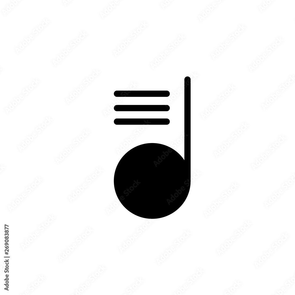 Aufkleber playlist simple vector icon. illustration symbol design template for web mobile ui element. perfect 