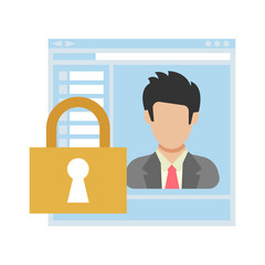 People icon in flat style