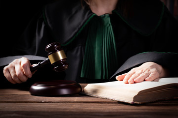 judge hits the gavel