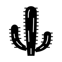 Obraz premium Mexican giant cactus glyph icon
