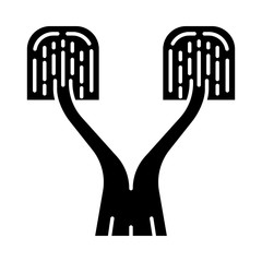 Ponytail palm glyph icon