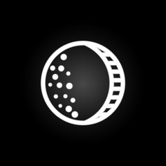 gibbous moon sign neon icon. Elements of weather set. Simple icon for websites, web design, mobile app, info graphics