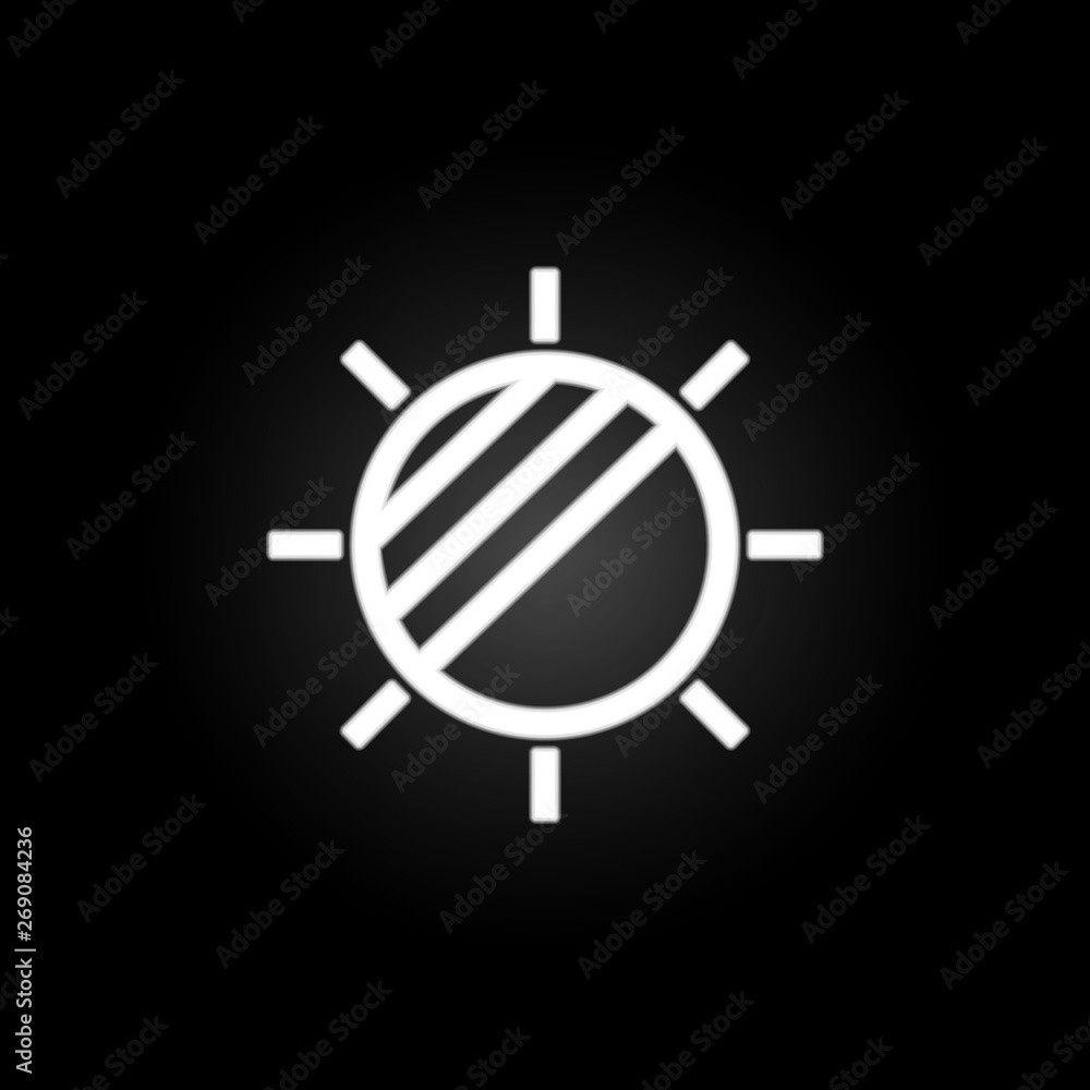 Poster eclipse solar sign neon icon. elements of weather set. simple icon for websites, web design, mobile 