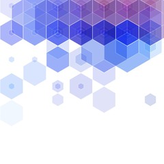 Colored pink-blue hexagon background. abstract vector illustration. eps 10