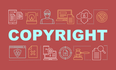 Copyright word concepts banner