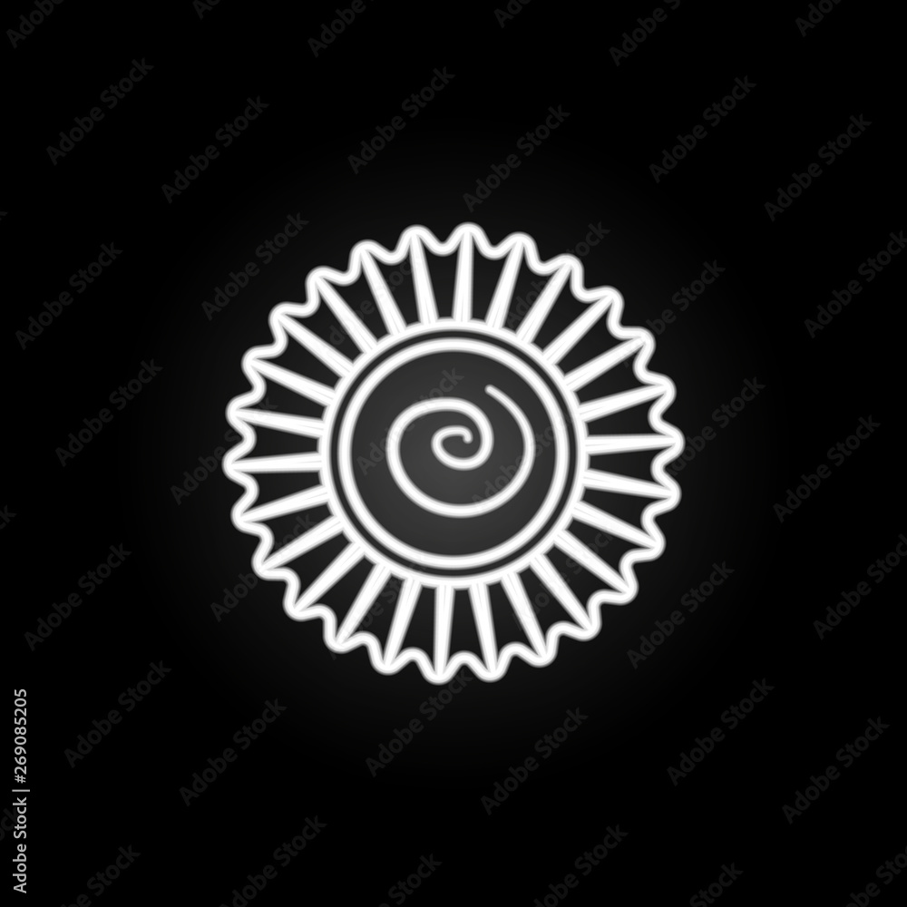 Poster candy wrapper neon icon. elements of chocolate set. simple icon for websites, web design, mobile app