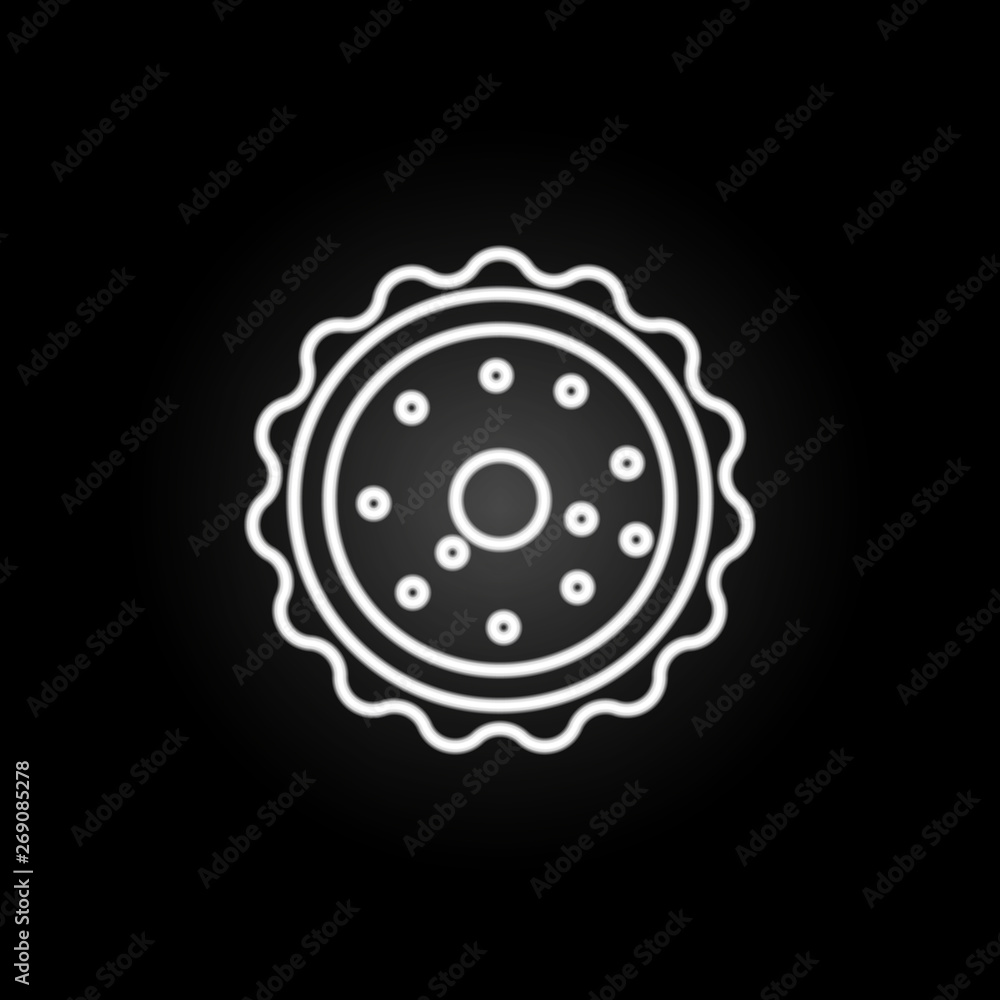 Poster candy wrapper neon icon. elements of chocolate set. simple icon for websites, web design, mobile app