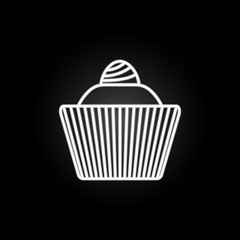 candy wrapper neon icon. Elements of chocolate set. Simple icon for websites, web design, mobile app, info graphics