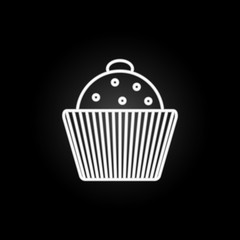 candy wrapper neon icon. Elements of chocolate set. Simple icon for websites, web design, mobile app, info graphics