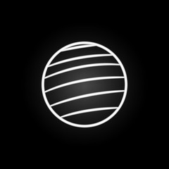 chocolate ball neon icon. Elements of chocolate set. Simple icon for websites, web design, mobile app, info graphics