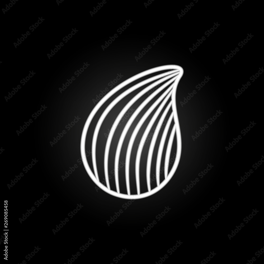 Poster cocoa beans neon icon. elements of chocolate set. simple icon for websites, web design, mobile app, 