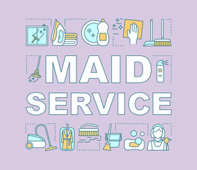 Maid service word concepts banner