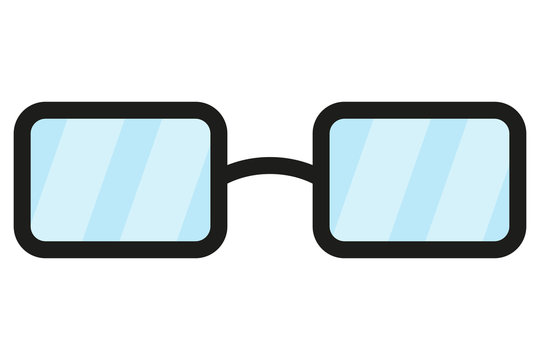 Gafas de friki sobre fondo blanco.