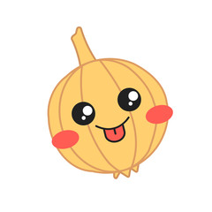 Onion cute kawaii vector character