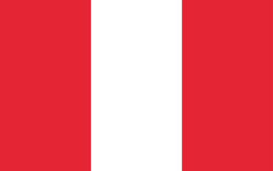 Bandera rojo y blanco de Perú.