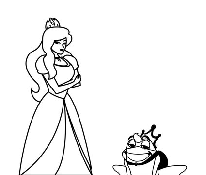 beautiful princess and toad prince of tales character