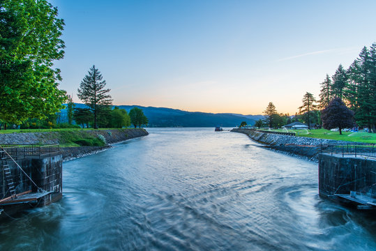 Morning At Cascade Locks Oregon