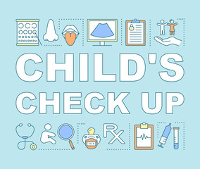 Children check up word concepts banner
