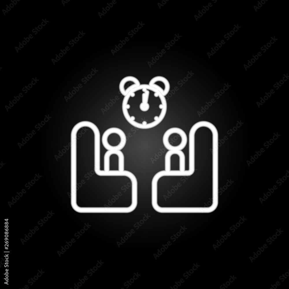 Aufkleber time for communication neon icon. elements of conferencing set. simple icon for websites, web design