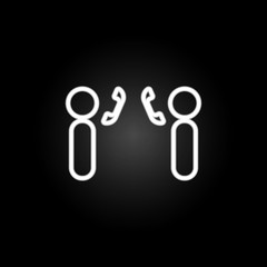 telephone communication neon icon. Elements of conferencing set. Simple icon for websites, web design, mobile app, info graphics