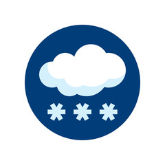 Obraz premium Simple weather vector icon in flat style