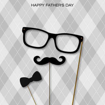 Happy Father s Day greeting card with tie. Vector