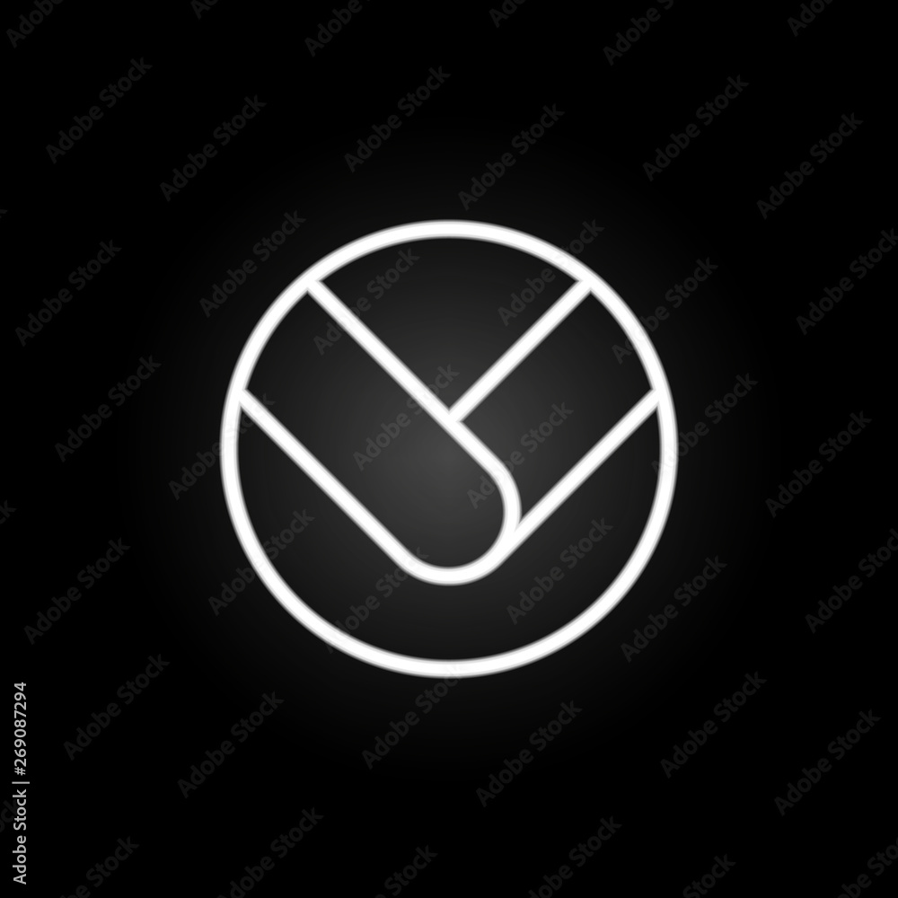 Aufkleber mutual agreement neon icon. elements of conferencing set. simple icon for websites, web design, mobi