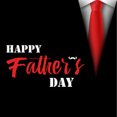 Happy Father s Day greeting card with tie. Vector