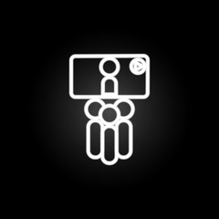 online consultation neon icon. Elements of conferencing set. Simple icon for websites, web design, mobile app, info graphics