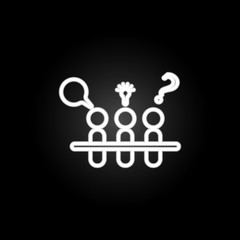 focus group neon icon. Elements of conferencing set. Simple icon for websites, web design, mobile app, info graphics