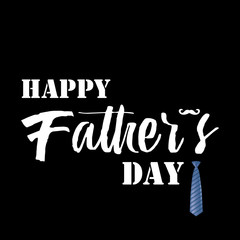 Happy Father s Day greeting card with tie. Vector