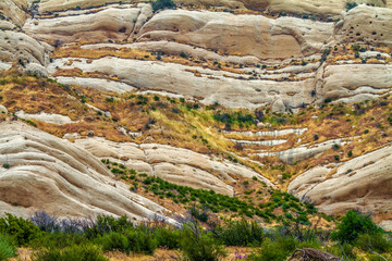 Earth Layers at Mormon Rock in the Cajon Pass, California