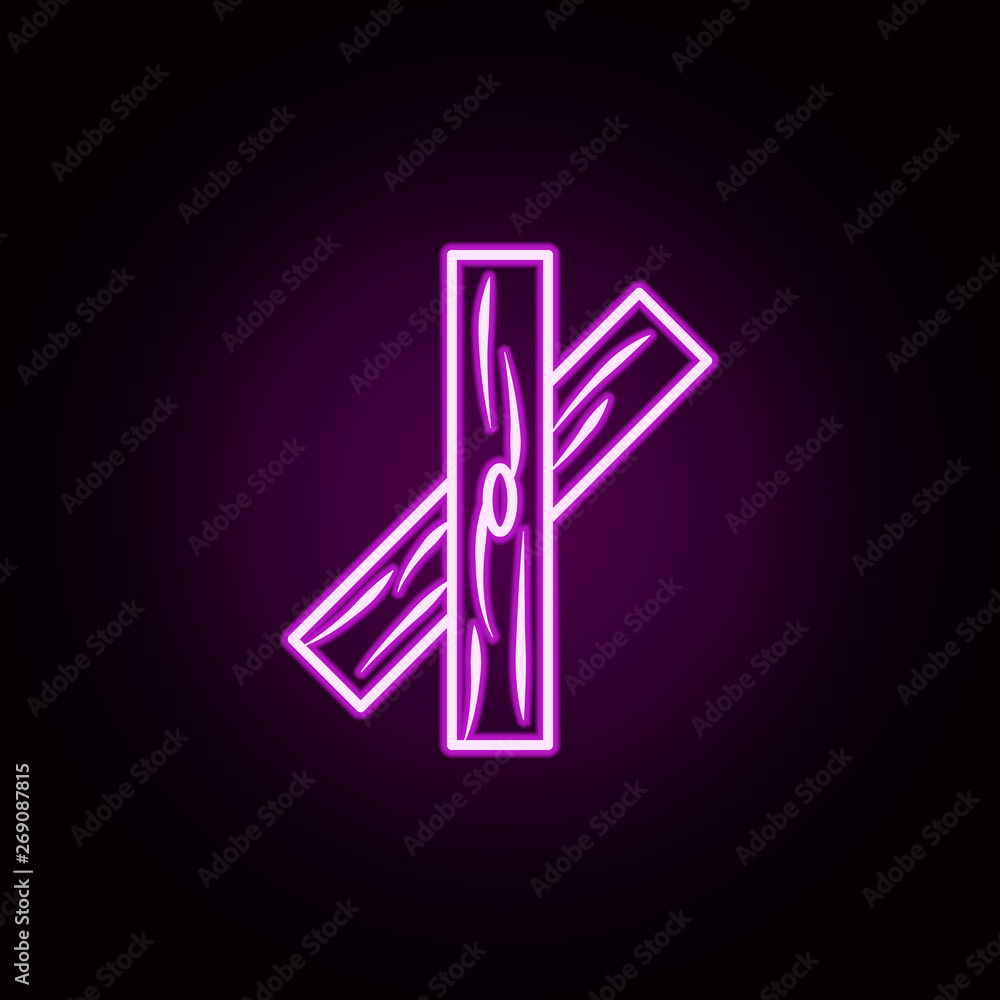 Poster boards neon icon. elements of construction tools set. simple icon for websites, web design, mobile a