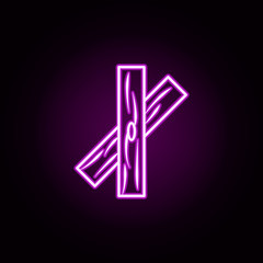boards neon icon. Elements of construction tools set. Simple icon for websites, web design, mobile app, info graphics