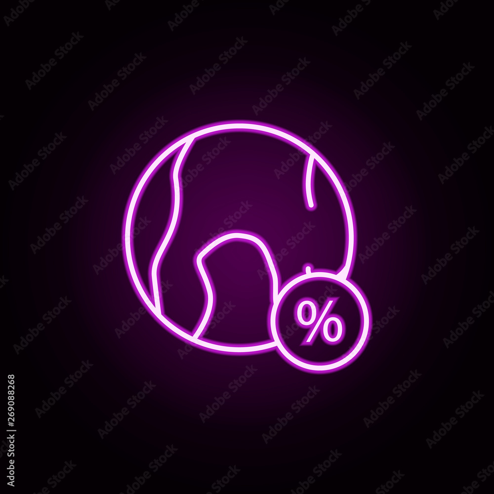 Poster bargains neon icon. elements of cyber monday set. simple icon for websites, web design, mobile app, 