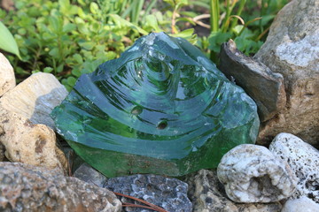Green piece of glass