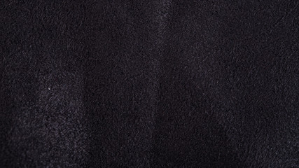 Close up of natural black suede leather background