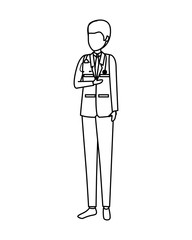 professional doctor avatar character