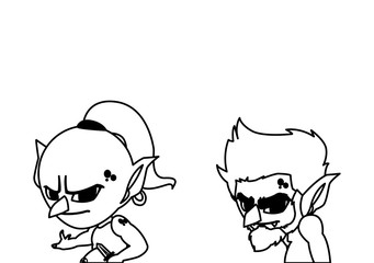 ugly troll with caveman gnome magic characters