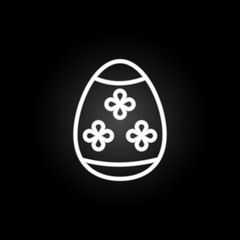 Easter, egg, holiday neon icon. Elements of easter day set. Simple icon for websites, web design, mobile app, info graphics