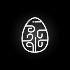 celebration, Easter, egg neon icon. Elements of easter day set. Simple icon for websites, web design, mobile app, info graphics