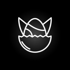 baby, Easter, egg, chicken neon icon. Elements of easter day set. Simple icon for websites, web design, mobile app, info graphics