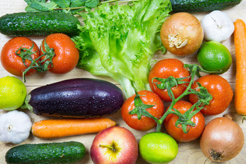 Fresh vegetables with water drops isolated on white background Food & drink Agriculture