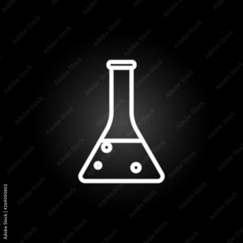 Poster flask neon icon. elements of education set. simple icon for websites, web design, mobile app, info g