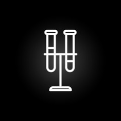 Chemical flasks neon icon. Elements of education set. Simple icon for websites, web design, mobile app, info graphics