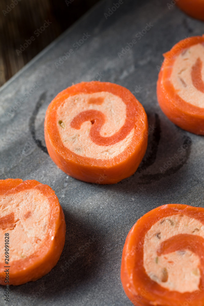 Canvas Prints homemade smoked salmon pinwheels